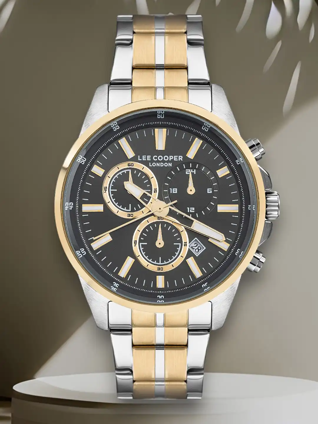 Buy Lee Cooper Men Brass Printed Dial Analogue Chronograph Watch