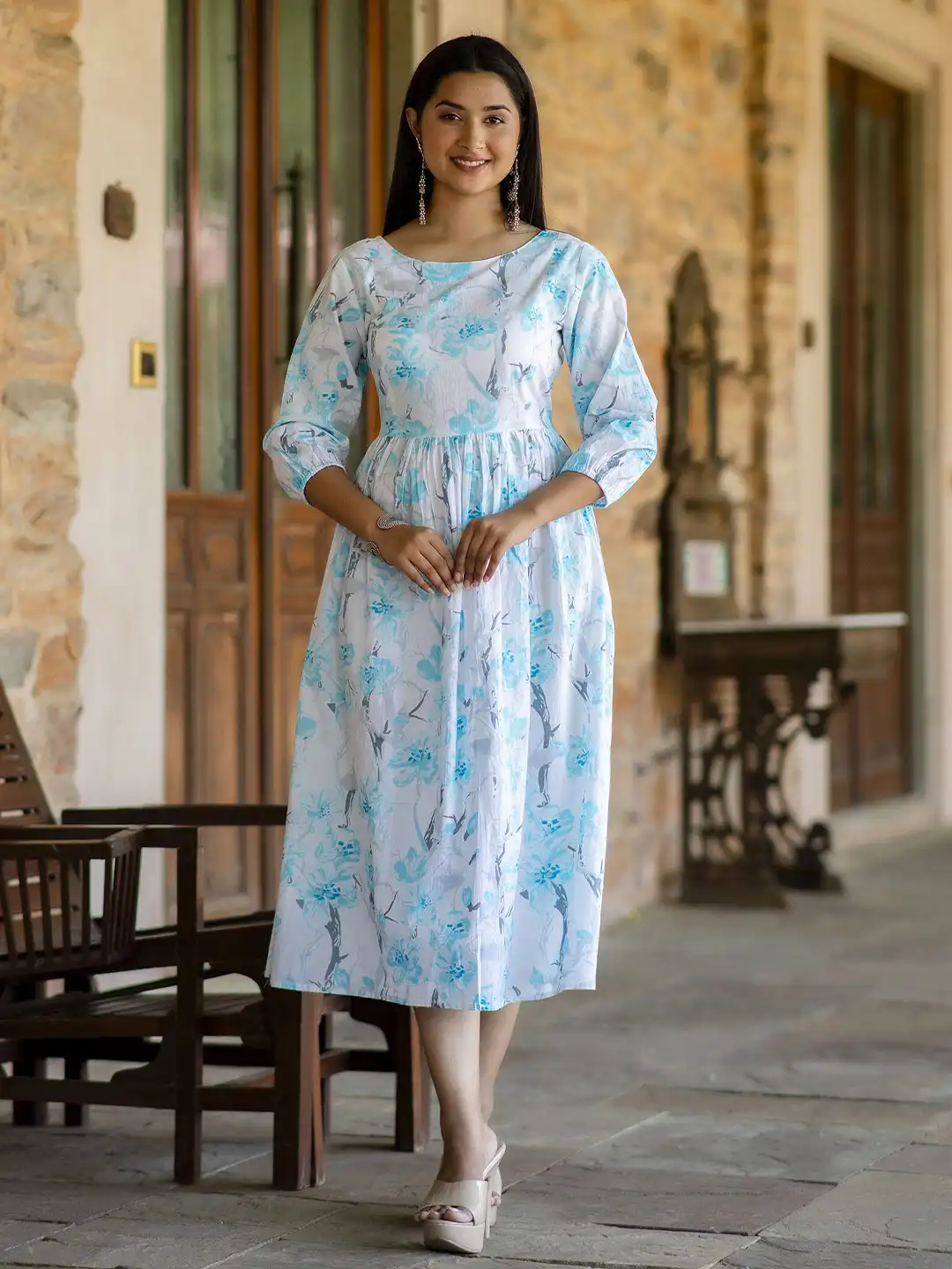 myntra cotton midi dress Buy Uptownie Cotton Midi Dress With Pin Tucks - Dresses for Women 38593298