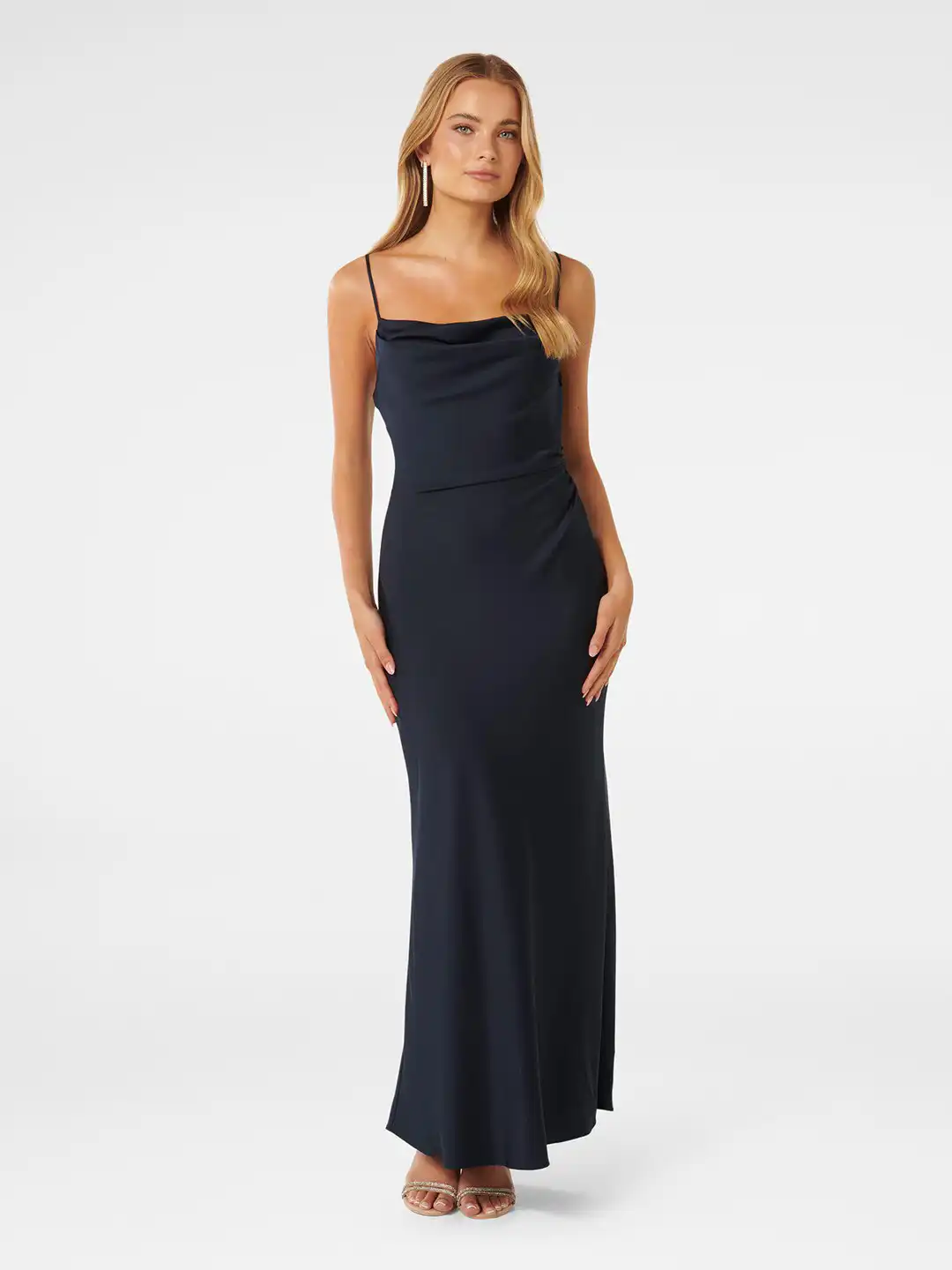 Buy Forever New Shoulder Strap Satin Maxi Dress - Dresses for Women  28527658 | Myntra
