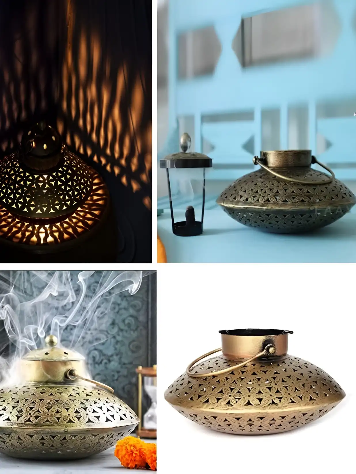 Buy PRANJALS HOUSE Handi Degchi Dhoop Dani Pot Diya Lantern Wall