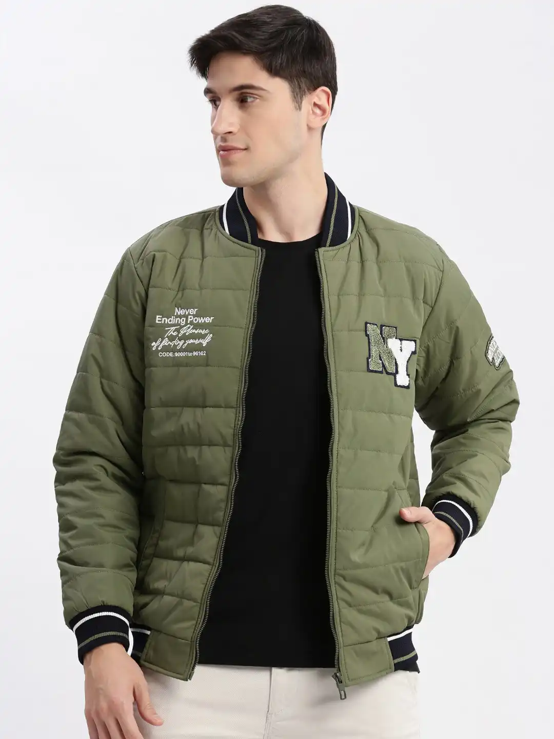 Buy SHOWOFF Windcheater Rapid-Dry Mock Collar Puffer Jacket