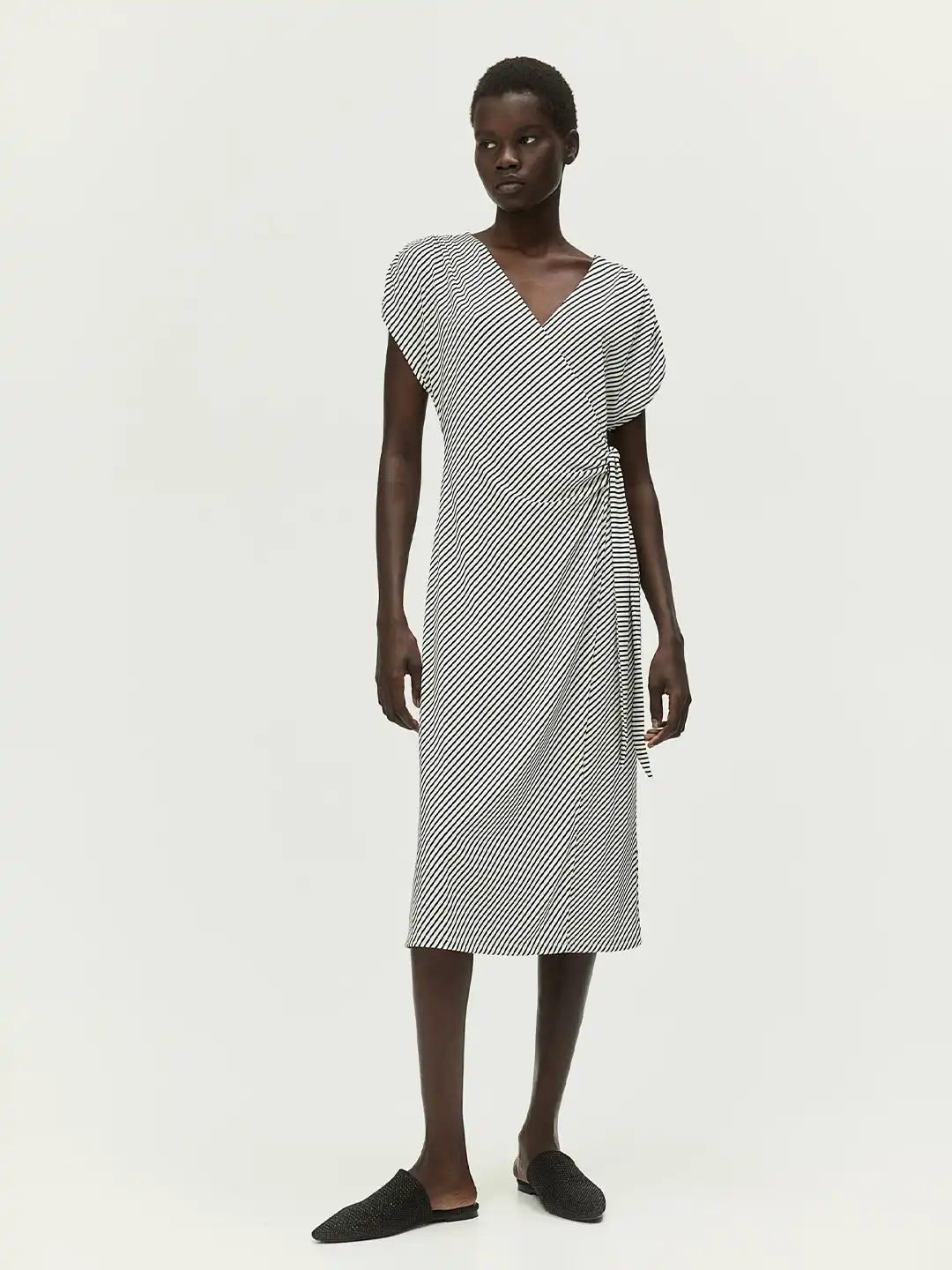 h and m jersey wrap dress H & M Pleated Wrapover Dress New with Tags Size Small
