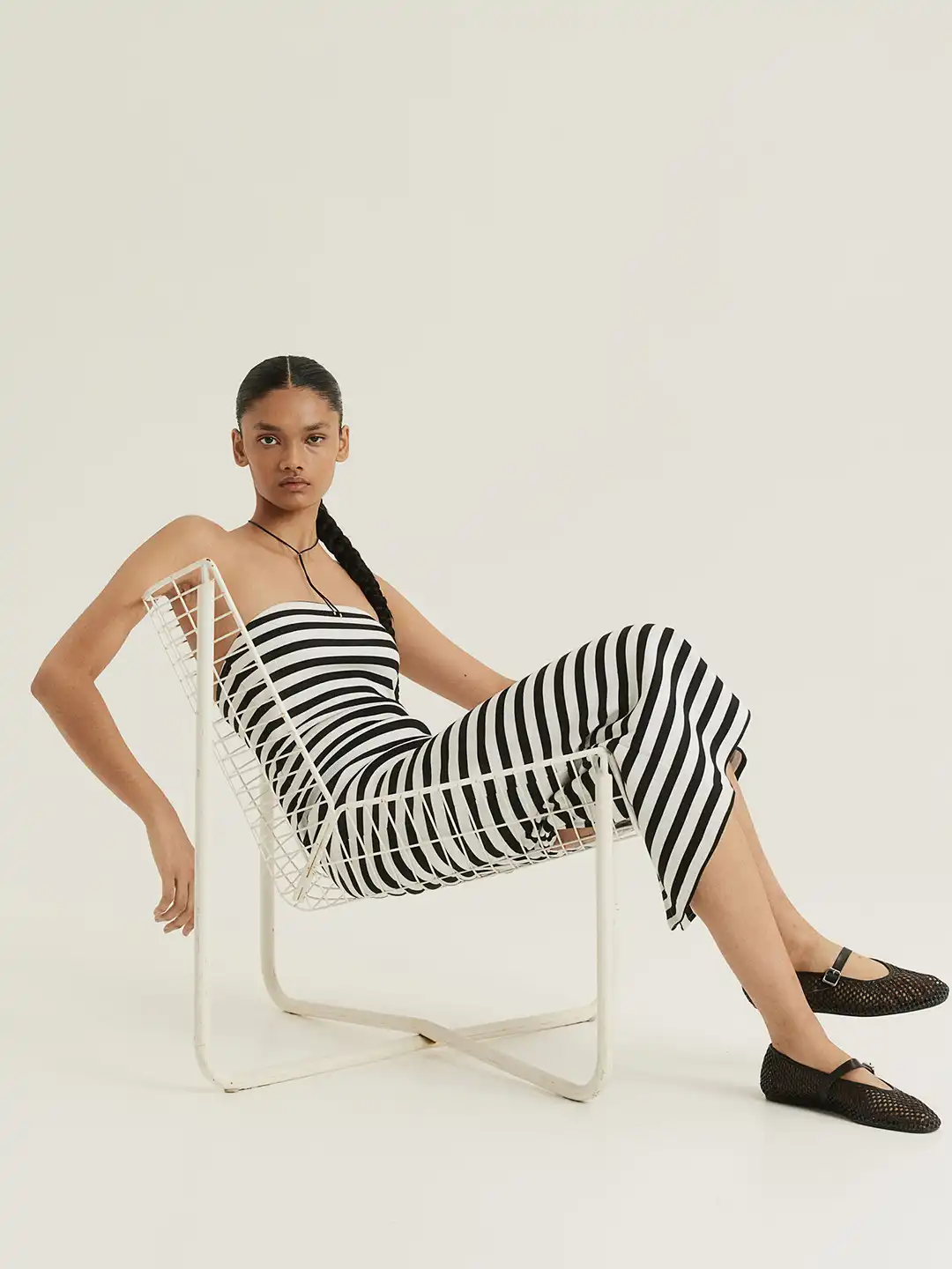 h&m ribbed bandeau dress Hm Rib Knit Bandeau Dress