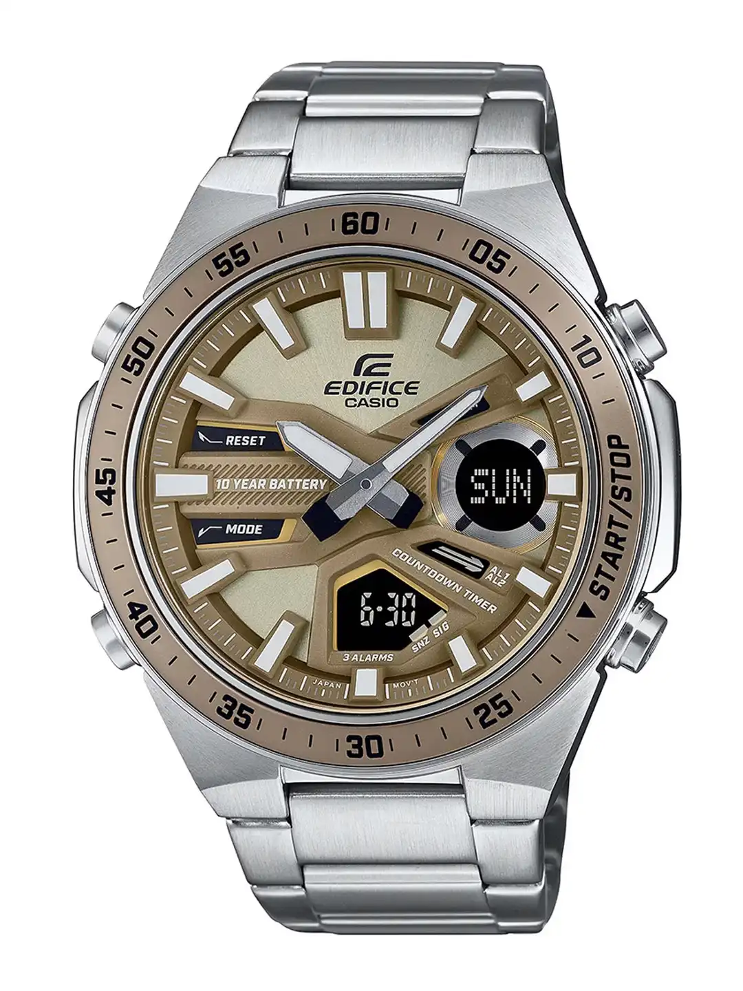 EDIFICE CASIO 腕時計 Buy CASIO Men EDifice EFV-C110D-5ADF Brown Ana-Digi Dial Silver