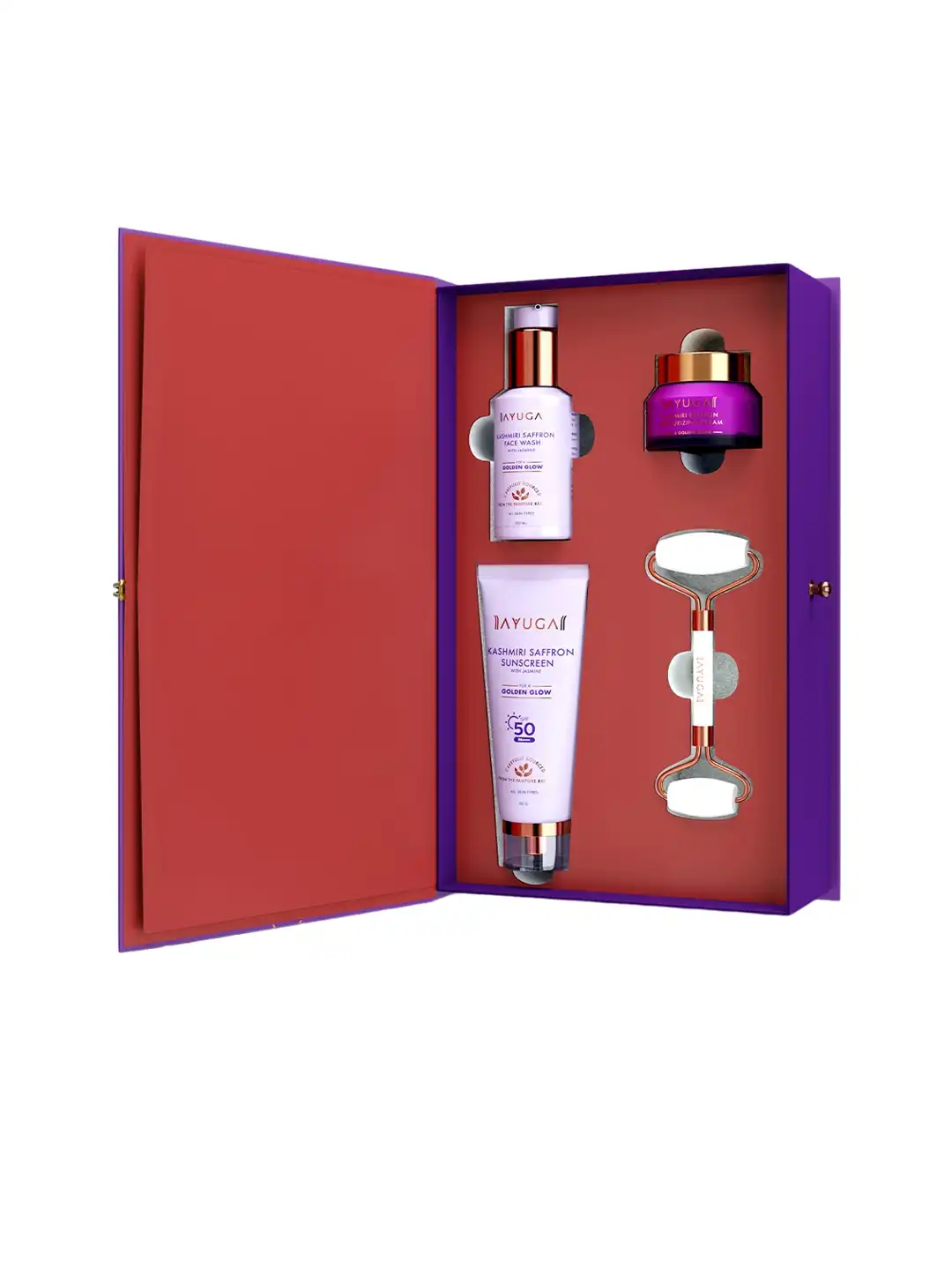 Buy Ayuga 4Pcs Kashmiri Saffron Face Wash-Sunscreen-Moisturizer