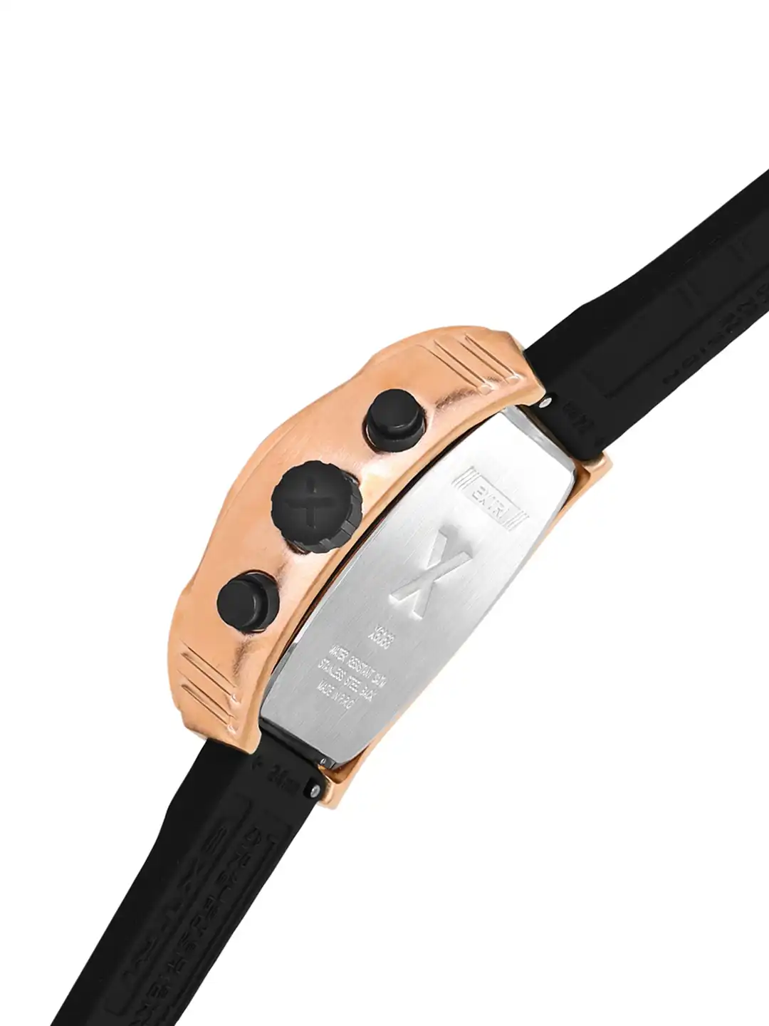 Buy EXTRI Men Textured Dial & Silicon Straps Analogue Chronograph