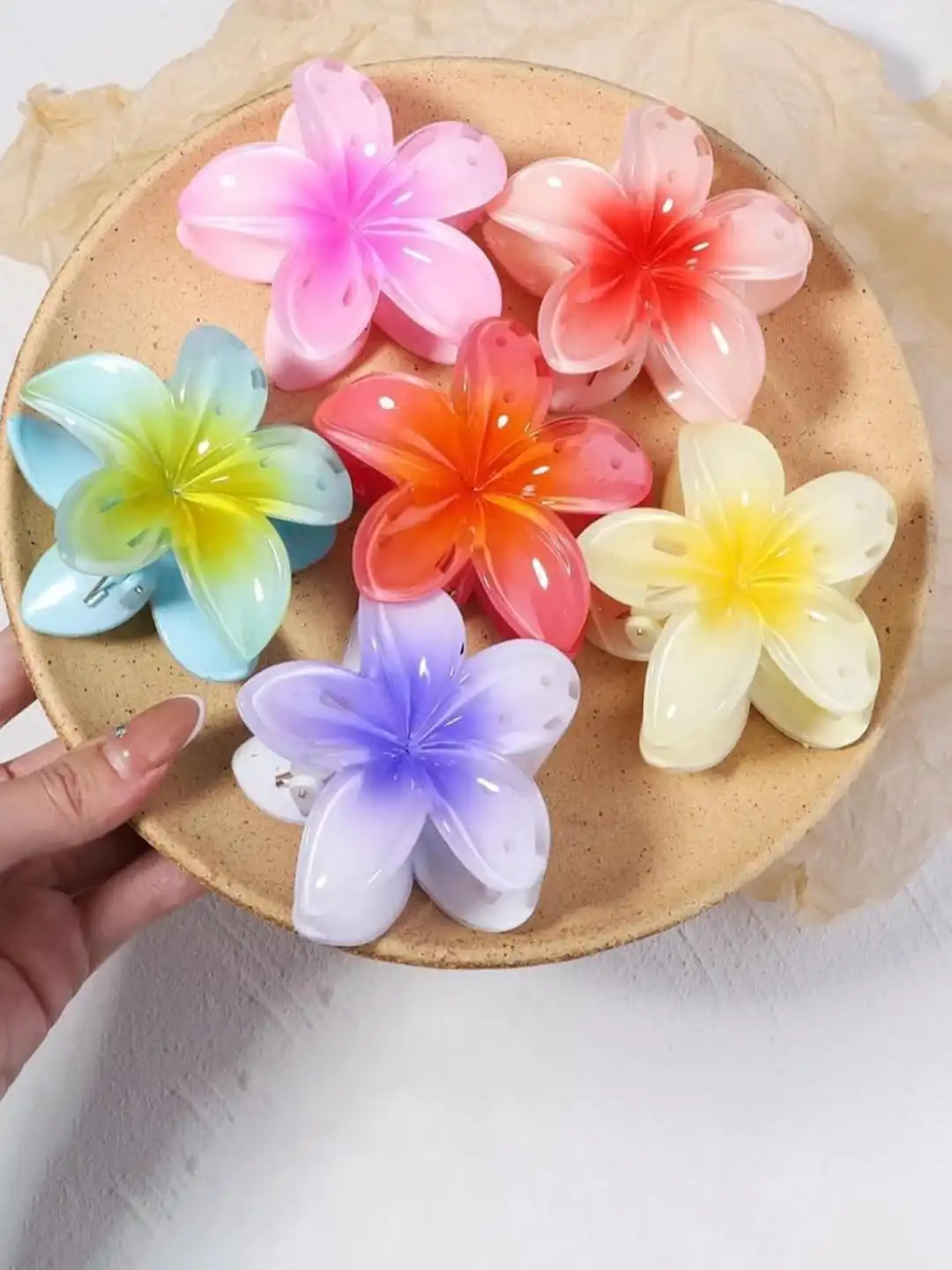 Buy CHRONEX Set of 2 Flower Shaped Hair Claw Clips - Hair