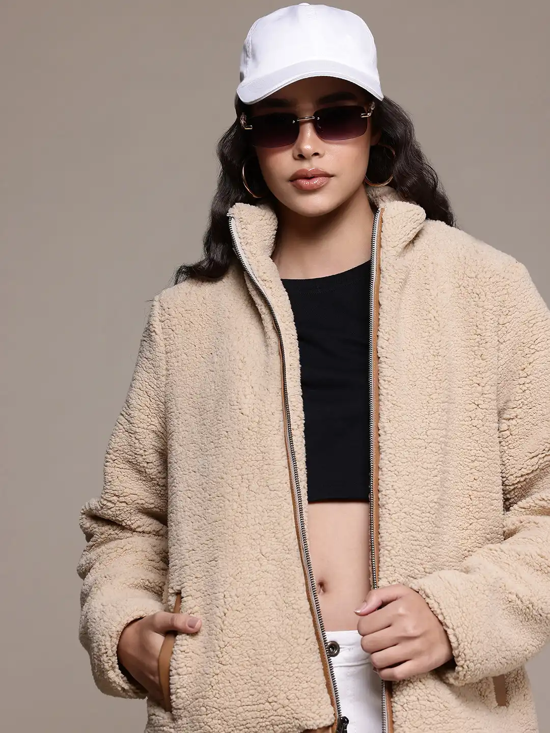 Buy The Roadster Lifestyle Co. Open Front Fleece Jacket - Jackets