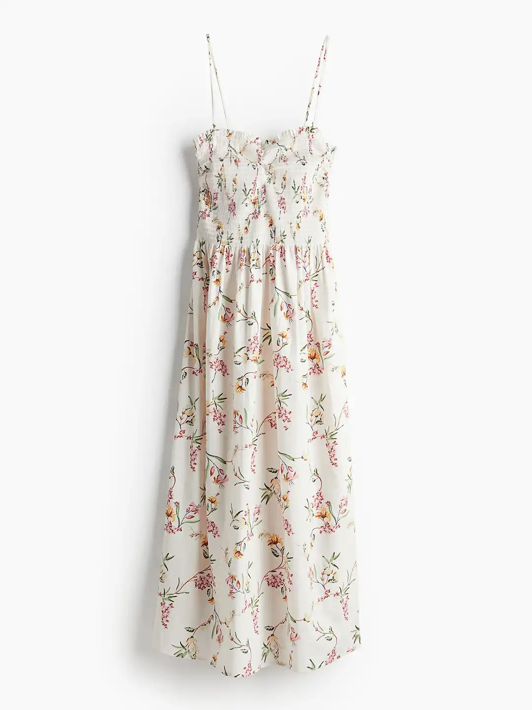 h&m smock dress Women's White/Blue floral Smock-topped Square neckline and a gathered seam at waist Thailand-Outfit-Diaries-H&M-White-Smock-Dress  Love Style Mindfulness