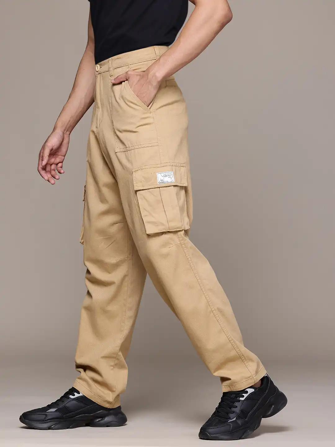 Buy The Roadster Lifestyle Co. Men Loose Fit Cotton Cargo-Style