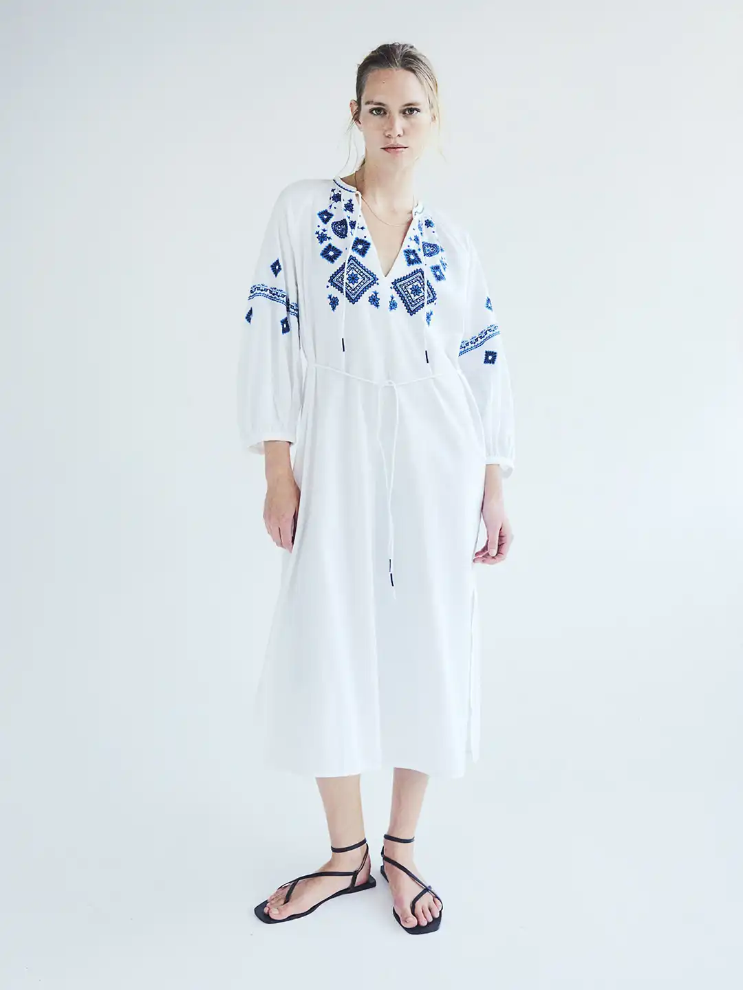Buy H&M Pure Cotton Embroidered Dress - Dresses for Women 29297344 | Myntra