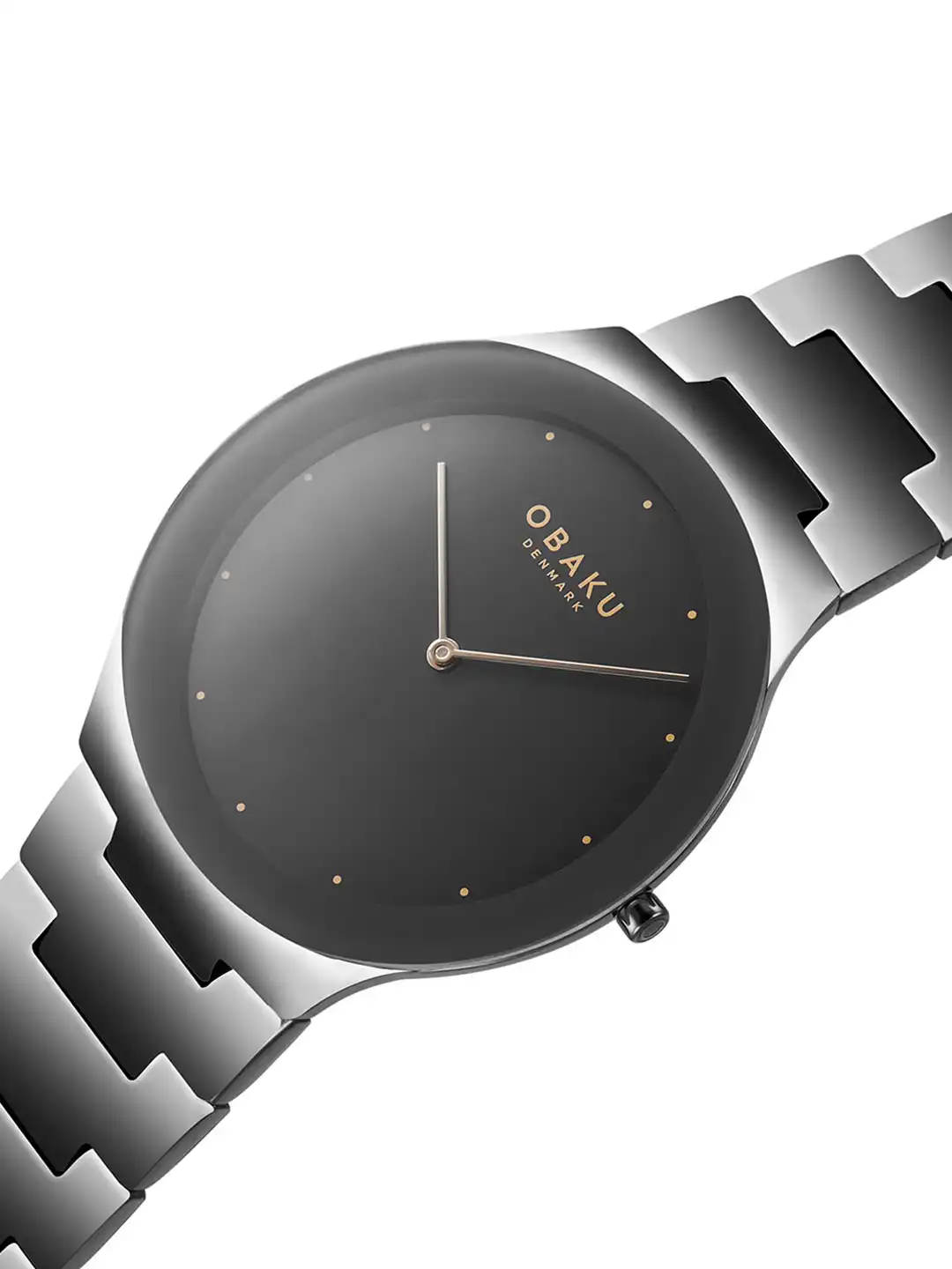 Buy Obaku Spejl Men Round Dial & Stainless Steel Straps Analogue