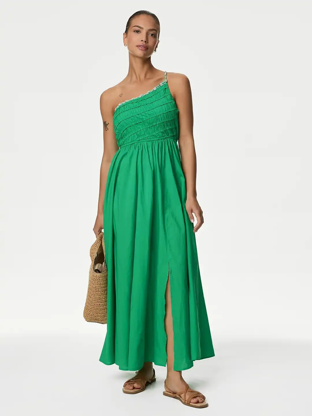 Buy Marks & Spencer Pure Cotton Beaded Midaxi Beach Dress - Dresses for Women 29506094