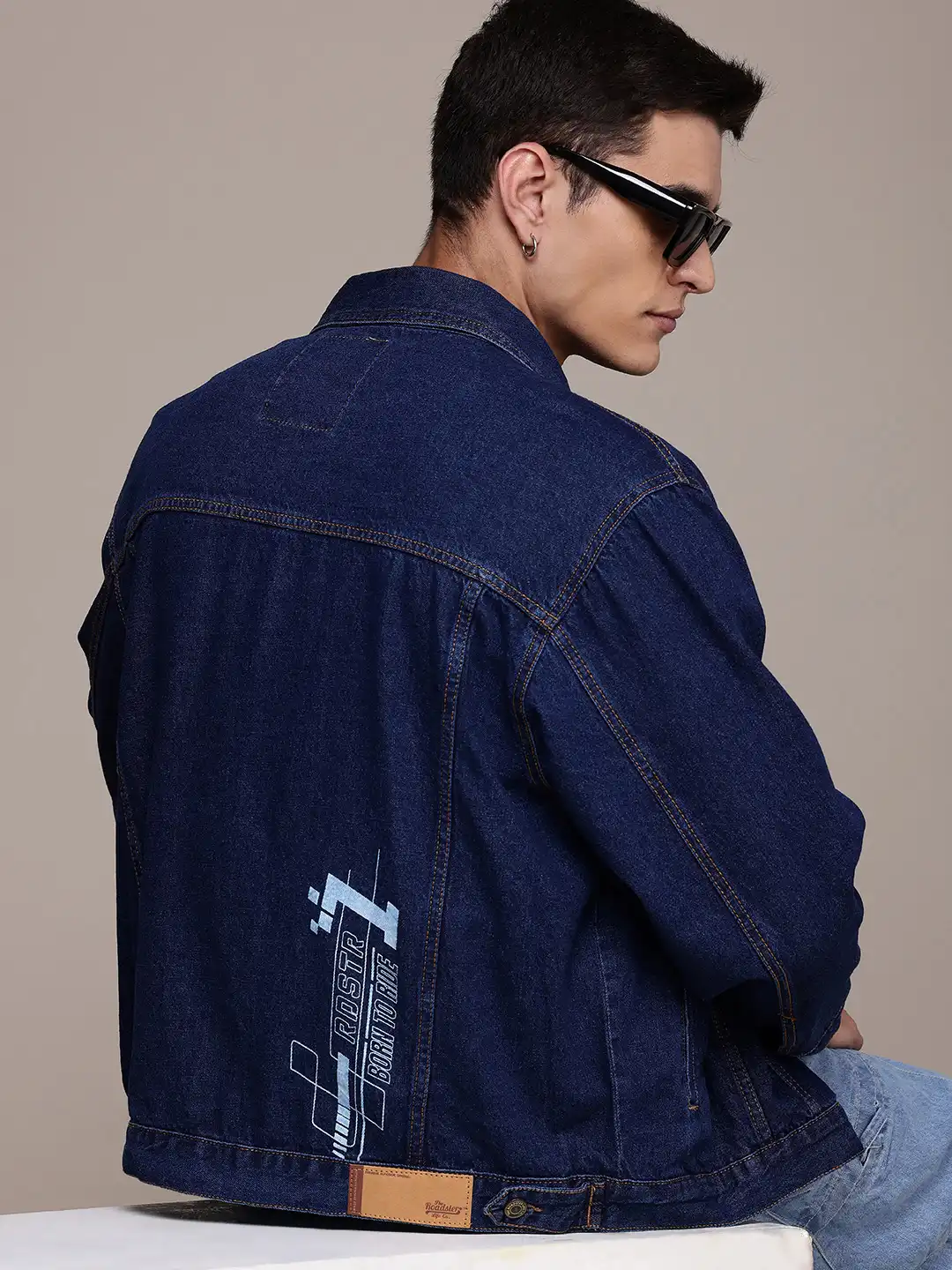 L'Appartement☆Boys denim Jacket Buy The Roadster Life Co. Typography Printed Oversized Pure Cotton