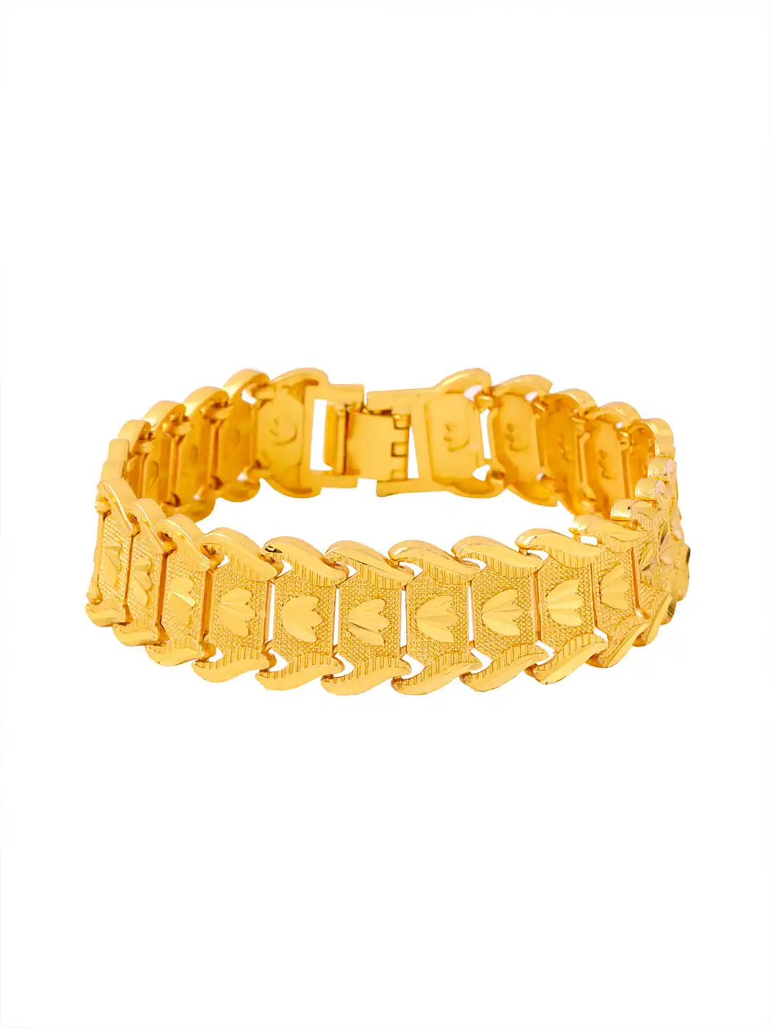 Buy Yellow Chimes Men Stainless Steel Gold-Plated Link Bracelet