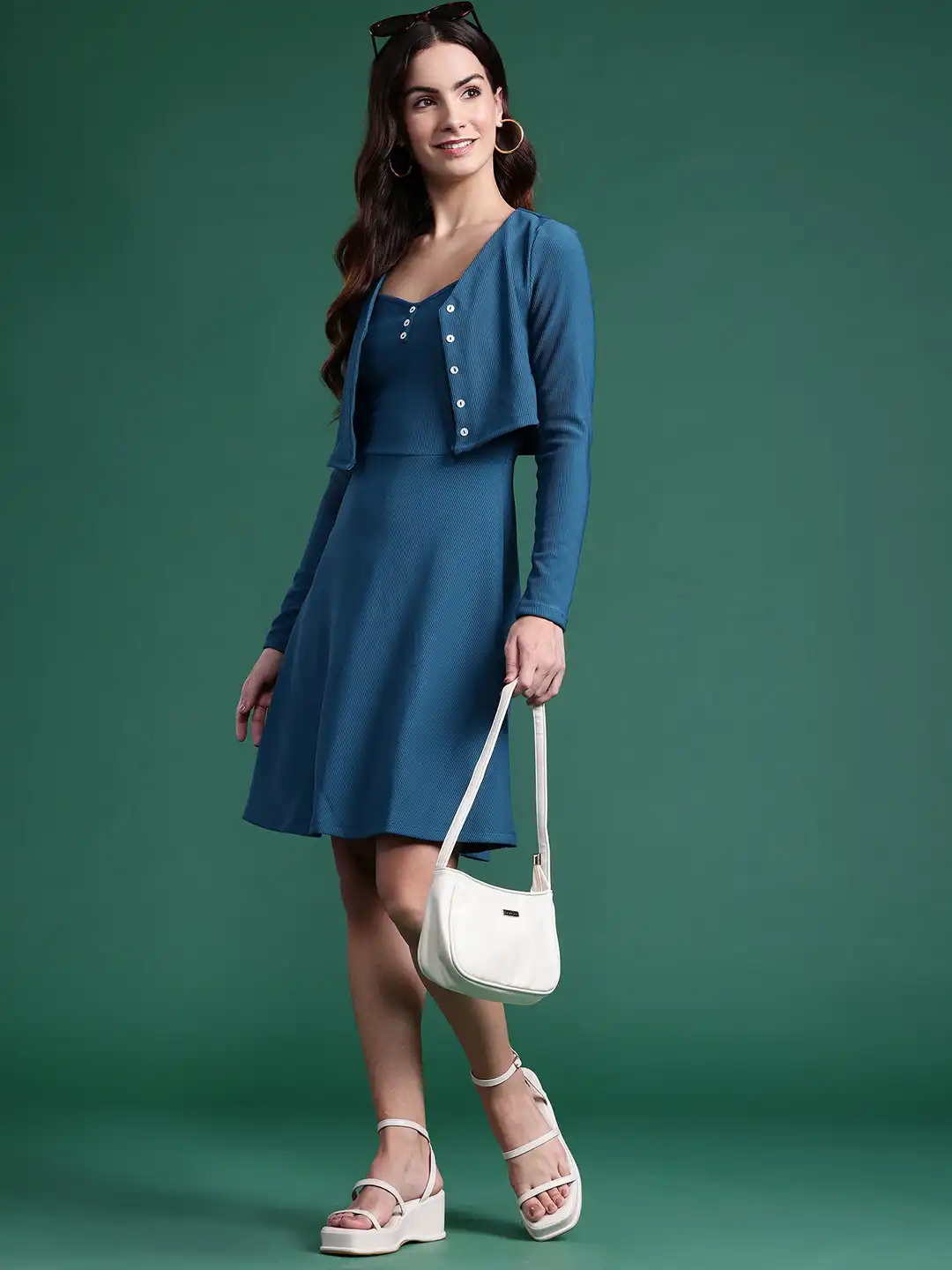 Buy DressBerry Shoulder Straps A-Line Dress with Jacket - Dresses for Women  29843687 | Myntra