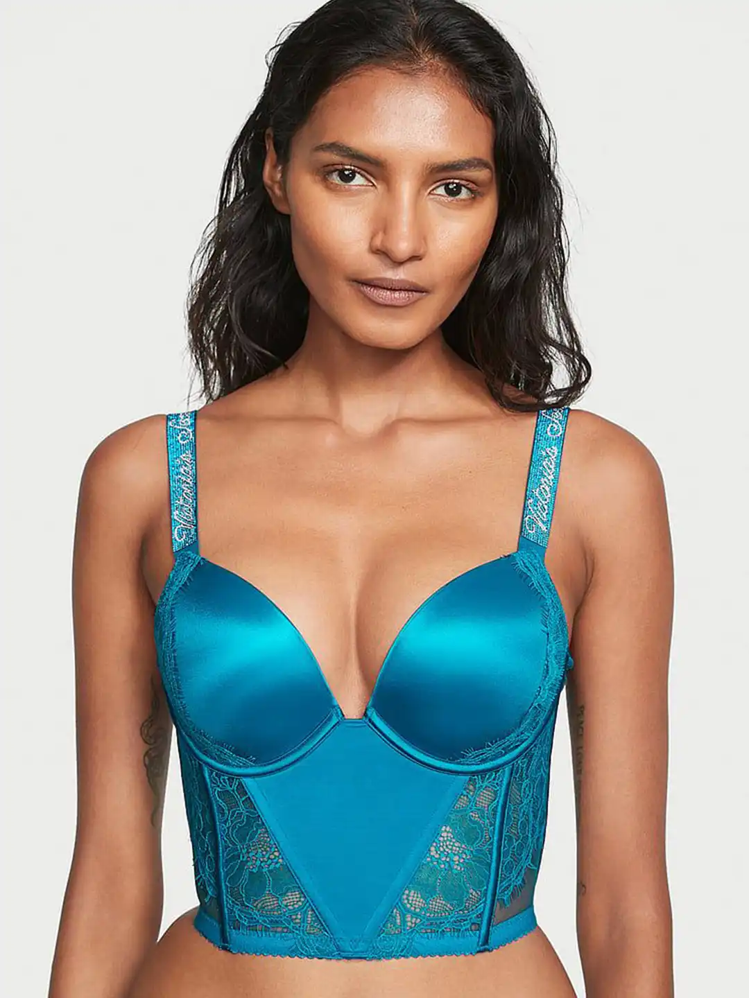 Buy Victoria's Secret Very Sexy Shine Strap Lace Push-Up Corset Embellished  Top - Bra for Women 29858787