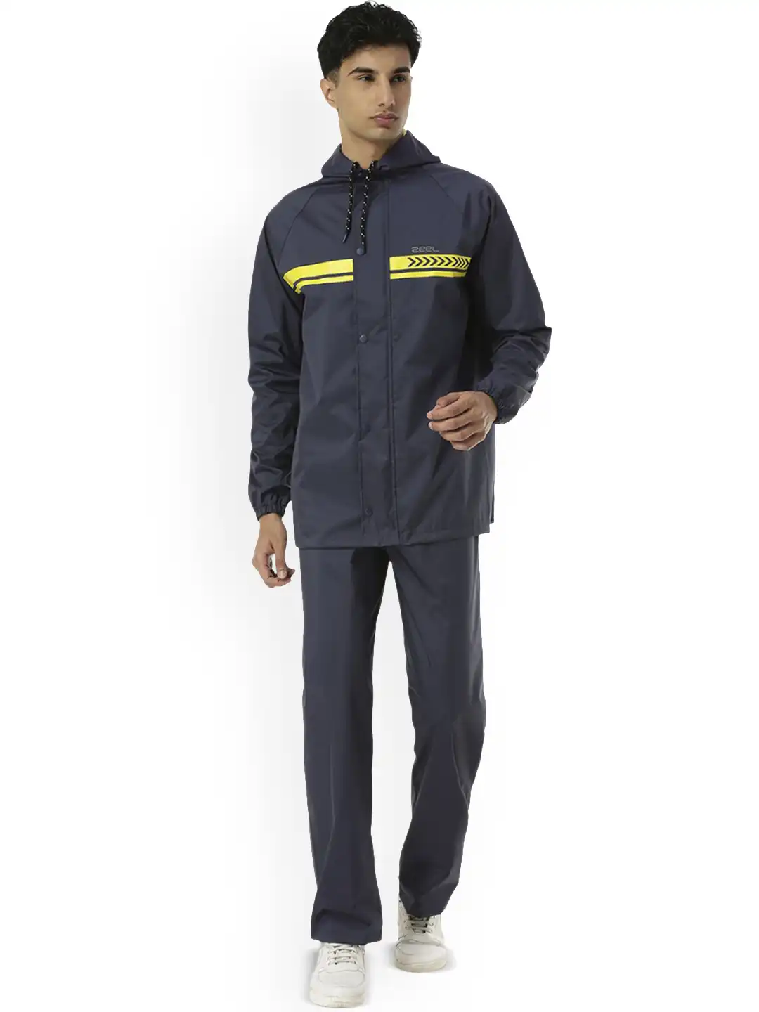 Buy Zeel Striped Waterproof Rain Jacket - Rain Jacket for Men
