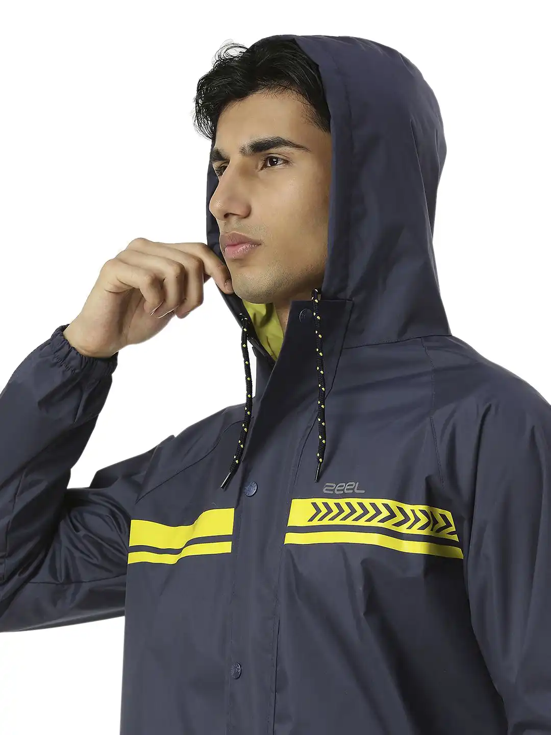 Buy Zeel Striped Waterproof Rain Jacket - Rain Jacket for Men