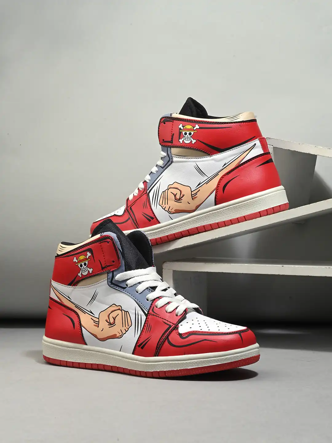 Buy AfroJack Men Anime Printed Round Toe Memory Foam Sneakers