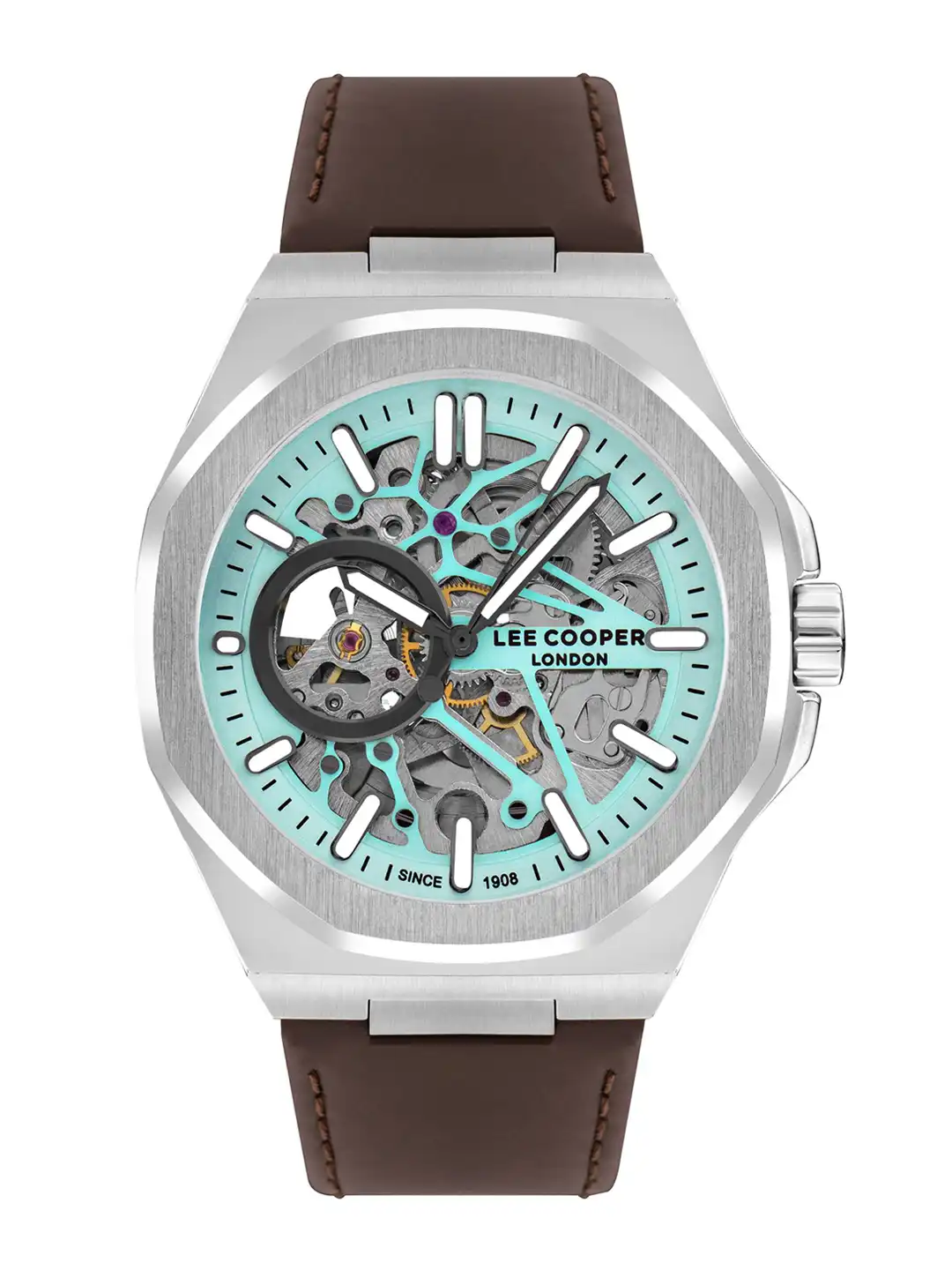 Buy Lee Cooper Men Dial & Leather Automatic Motion Powered Watch