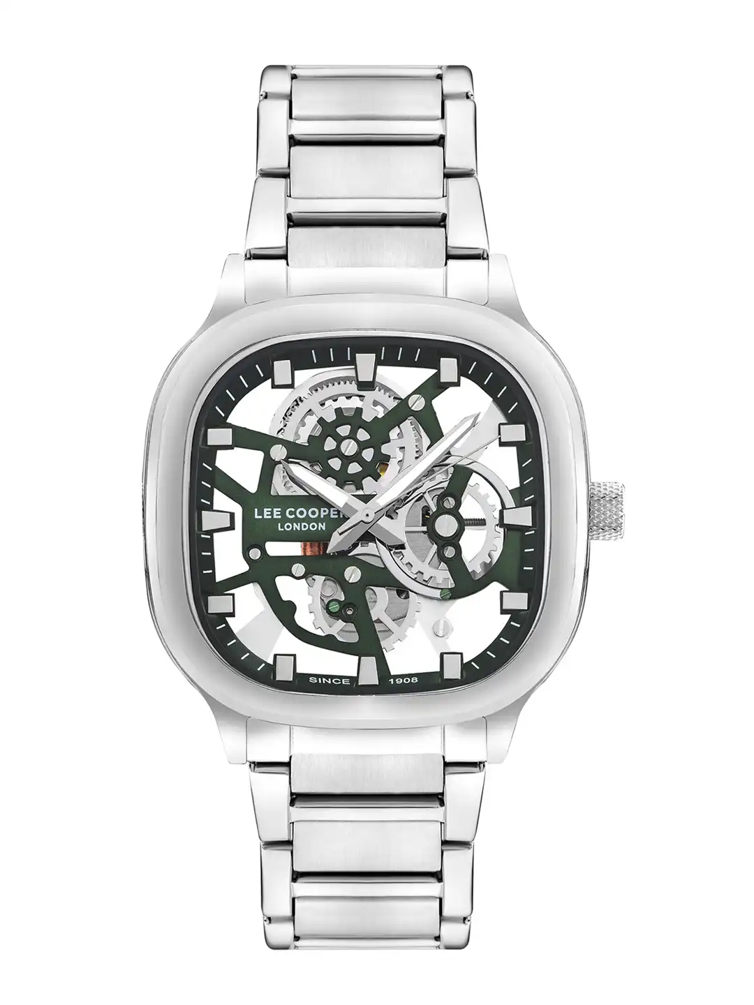 Buy Lee Cooper Men Dial & Stainless Steel Bracelet Style Straps