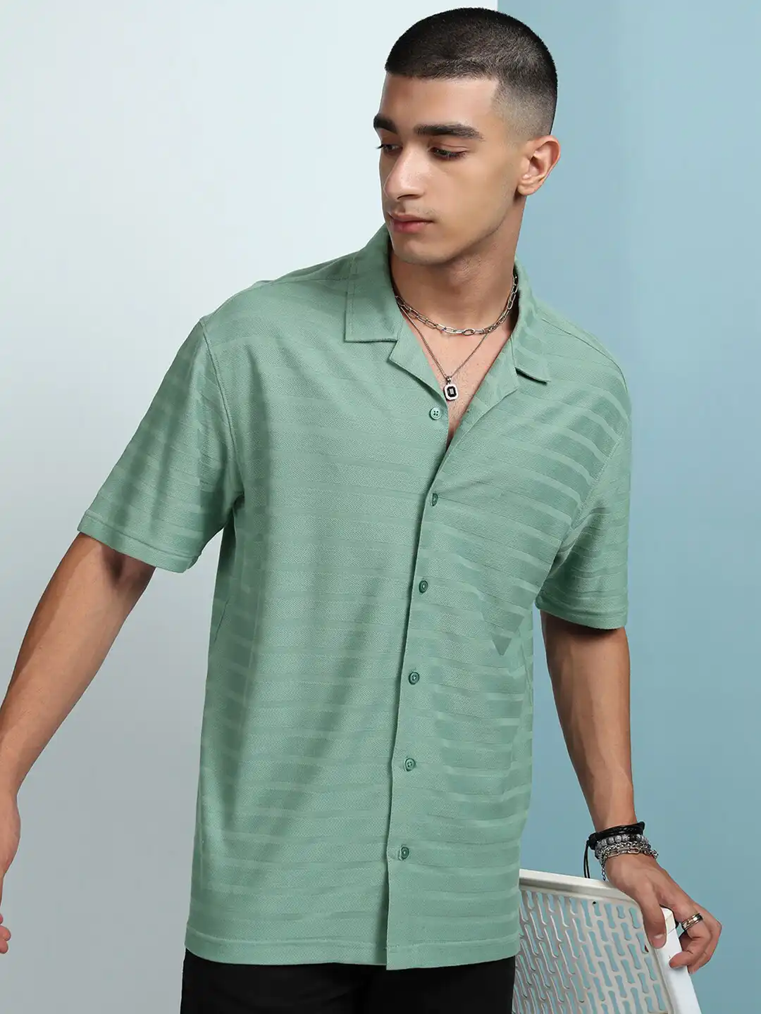 Buy HIGHLANDER Men Relaxed Fit Drop Shoulder Cuban Collar Half Sleeve Shirt  - Shirts for Men 30013995 | Myntra