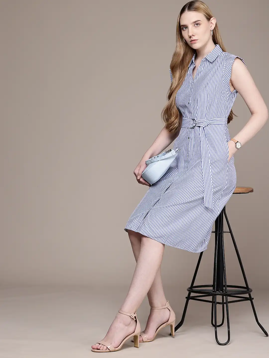 french connection striped shirt dress French Connection breton stripe mini dress-Multi