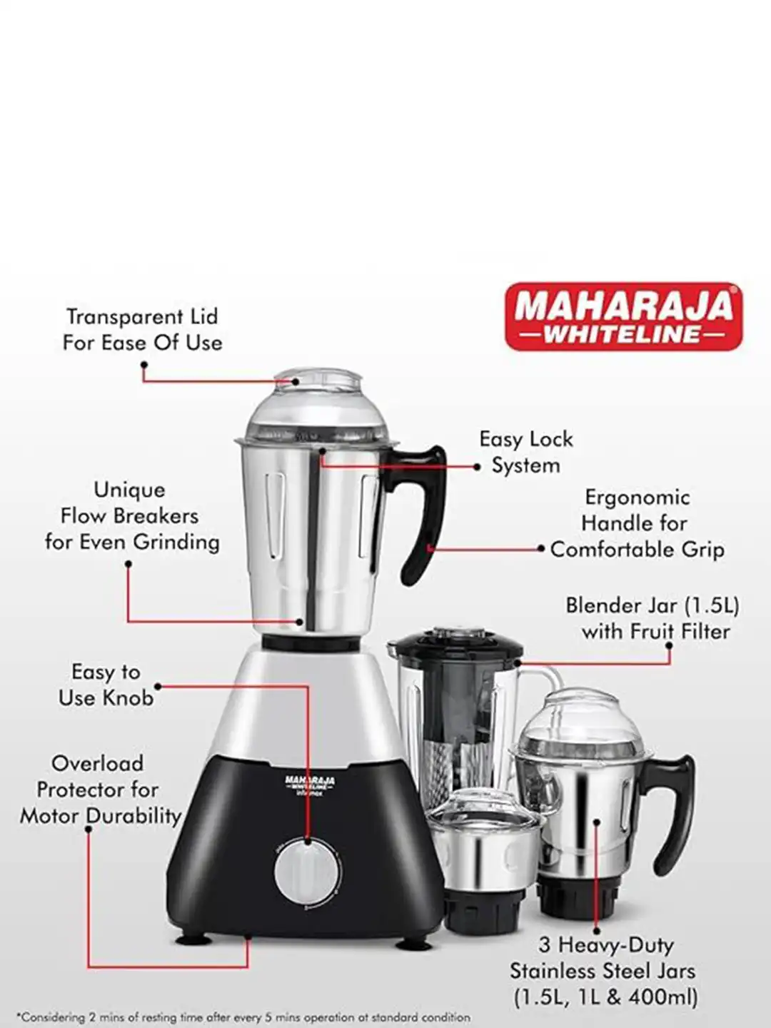 Buy Maharaja Whiteline MX-225 Infinimax Elite Grey Stainless Steel