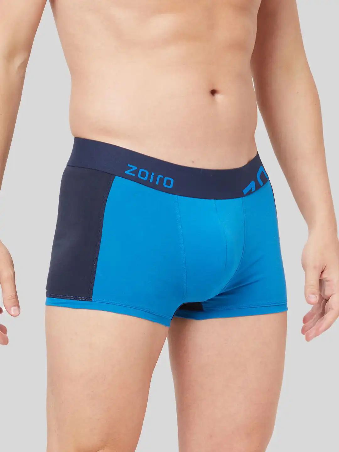 Tu/TuメロハーAOR Buy Zoiro Colourblocked Outer Elastic Trunk- ZO-TR-32-DBTE-S-1PC
