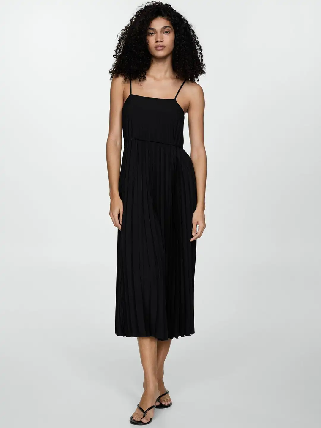 Buy MANGO A-Line Midi Dress with Belt - Dresses for Women 30108545 | Myntra