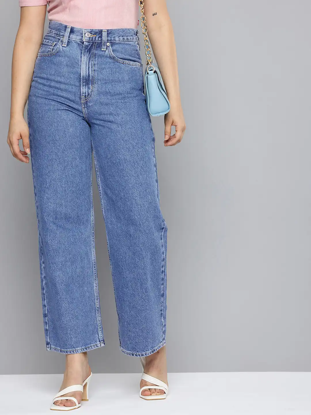 Buy Levis Women High Rise Pure Cotton Light Fade Relaxed Fit Jeans