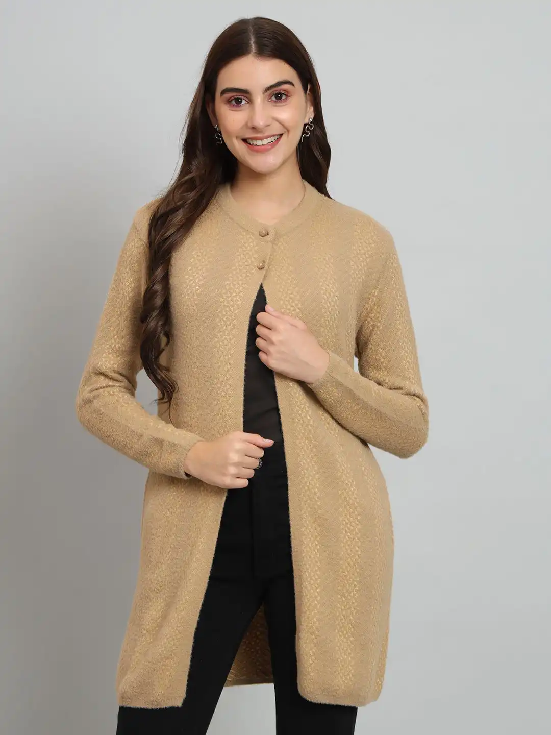 Buy Chemistry Women Woollen Longline Cardigan - Sweaters for Women