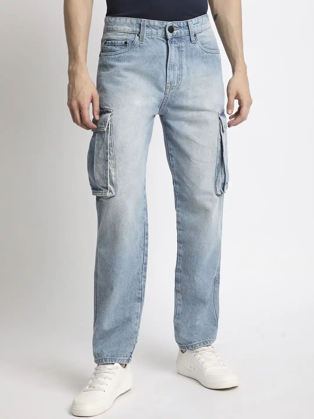 RRL × BEAMS DENIM CARGO PANTS Buy The Roadster Lifestyle Co Men Relaxed Fit Pure Cotton Cargo
