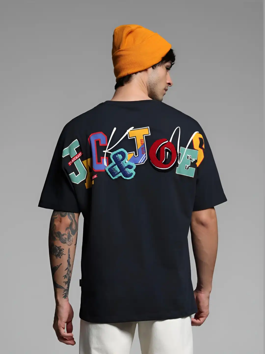 Buy Jack & Jones Men Printed Round Neck Cotton Oversized Tshirt