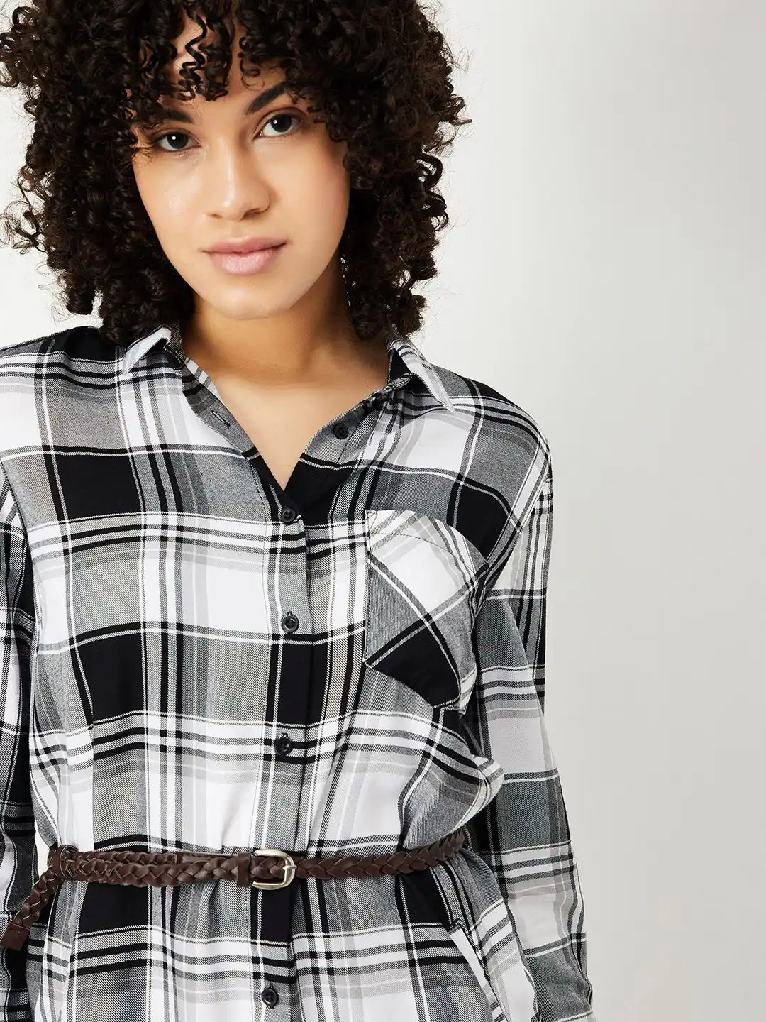 Buy max Women Checked Shirt Mini Dress - Dresses for Women