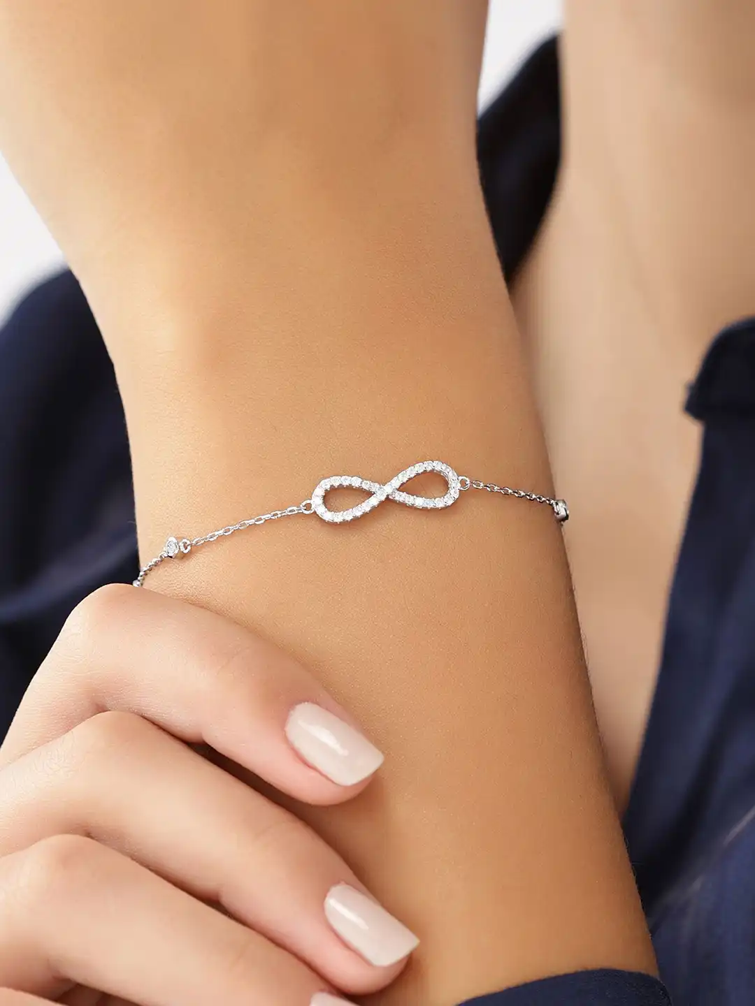 Buy JUPRA Silver Infinity 925 Sterling Silver Bracelet - Bracelet