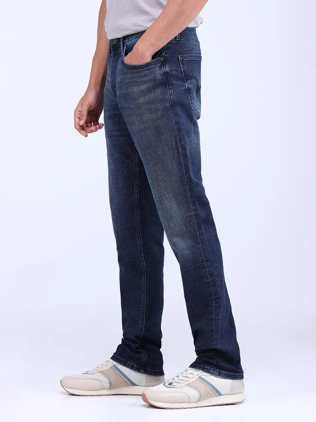 Buy Flying Machine Men Straight Fit Low Distress Light Fade