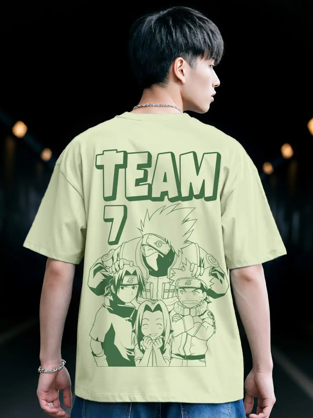 Buy Bewakoof Official Naruto Merchandise Men Fog Green Team