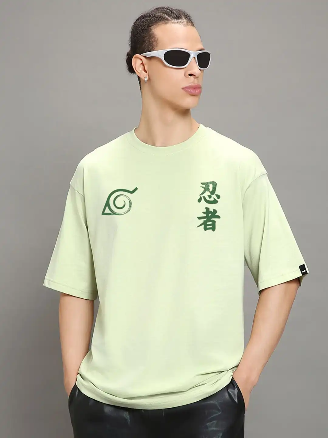 Buy Bewakoof Official Naruto Merchandise Men Fog Green Team