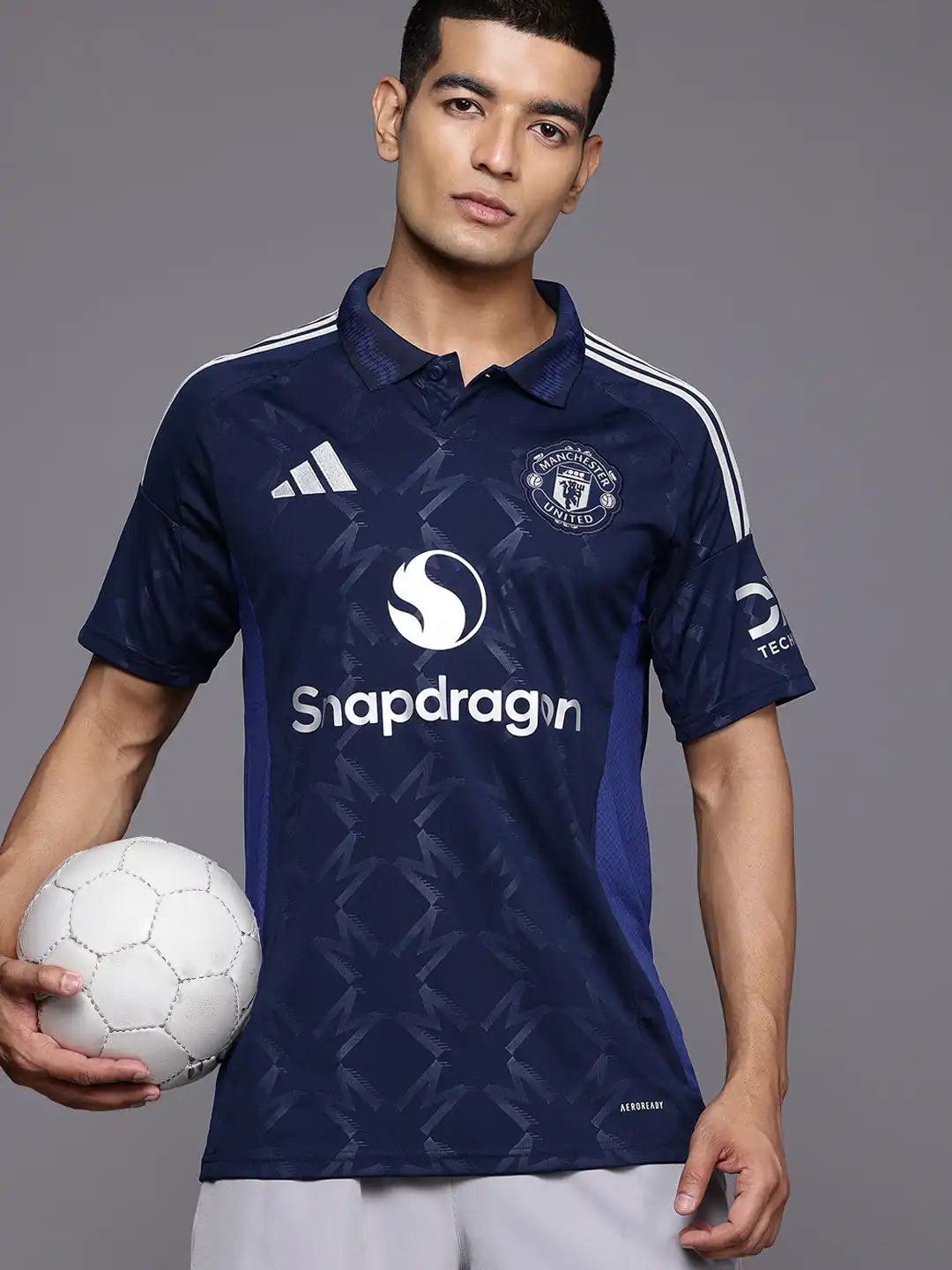 Buy ADIDAS Manchester United F.C Printed Away Slim Fit Jersey