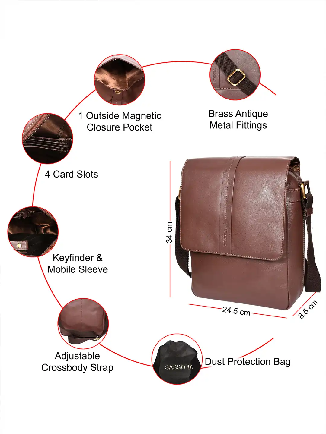 Leather Crossbody Bag With 60 Inch Strap Buy Black Fashion Bags For Men By VENEER Online