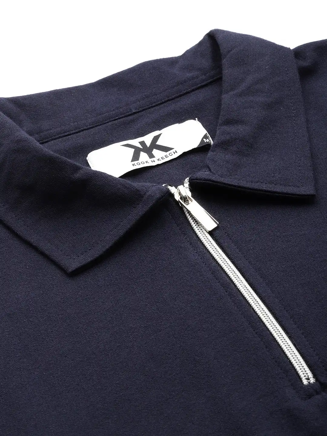 Buy Kook N Keech Half-Zip Polo Collar Drop Sleeve Relaxed Fit T