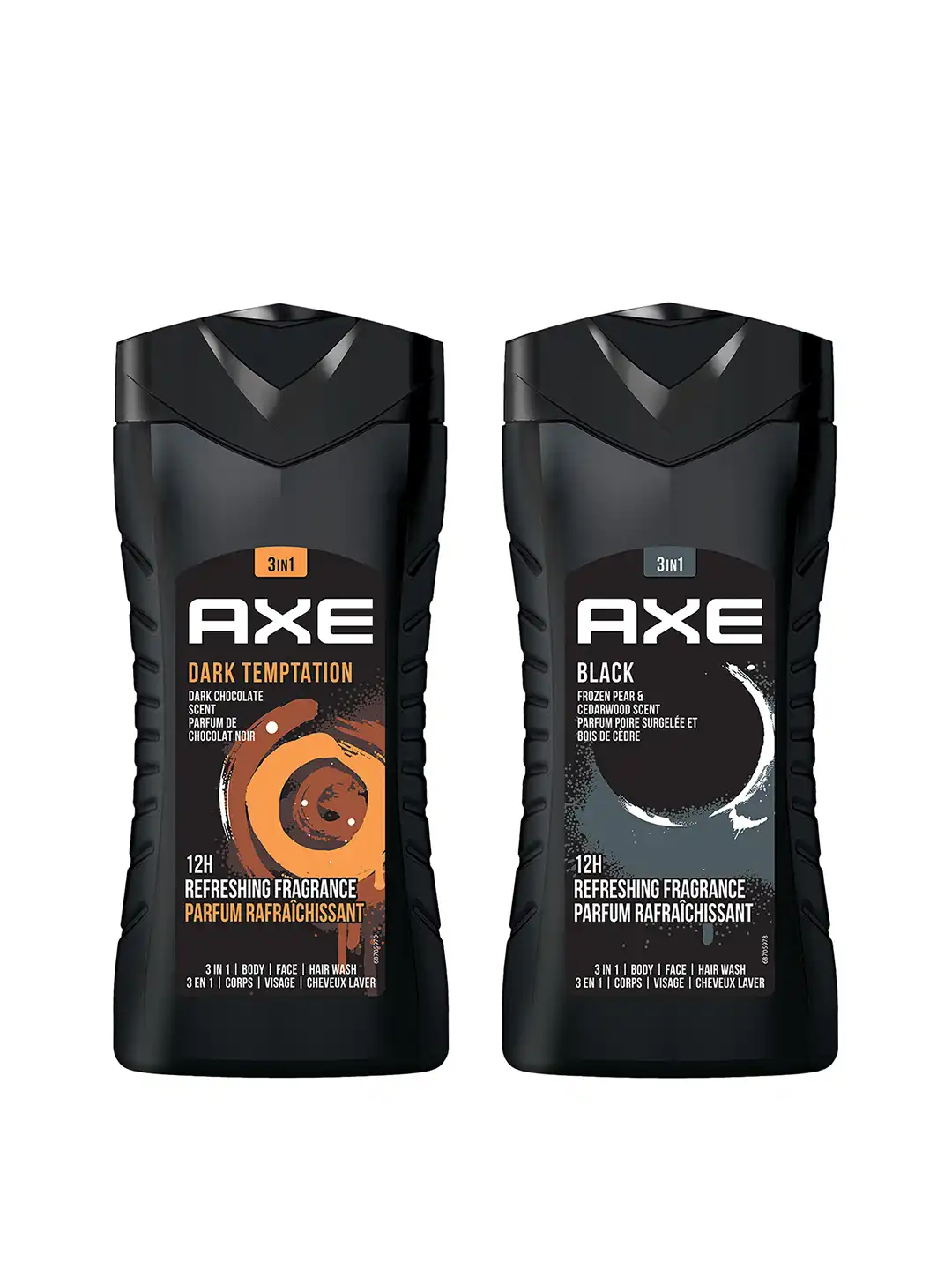 Buy AXE Men 2Pcs 3-In-1 Face, Hair & Body Wash 250ml each - Black