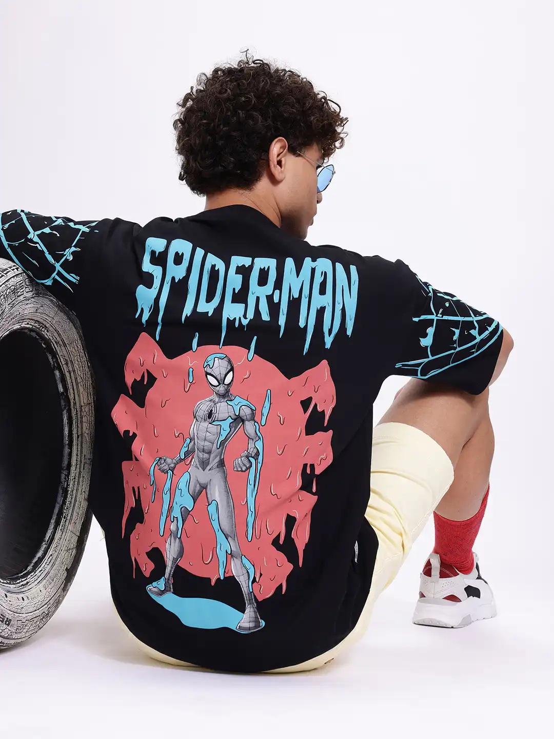 Buy Kook N Keech Marvel Spider-Man Printed Oversize Pure Cotton T