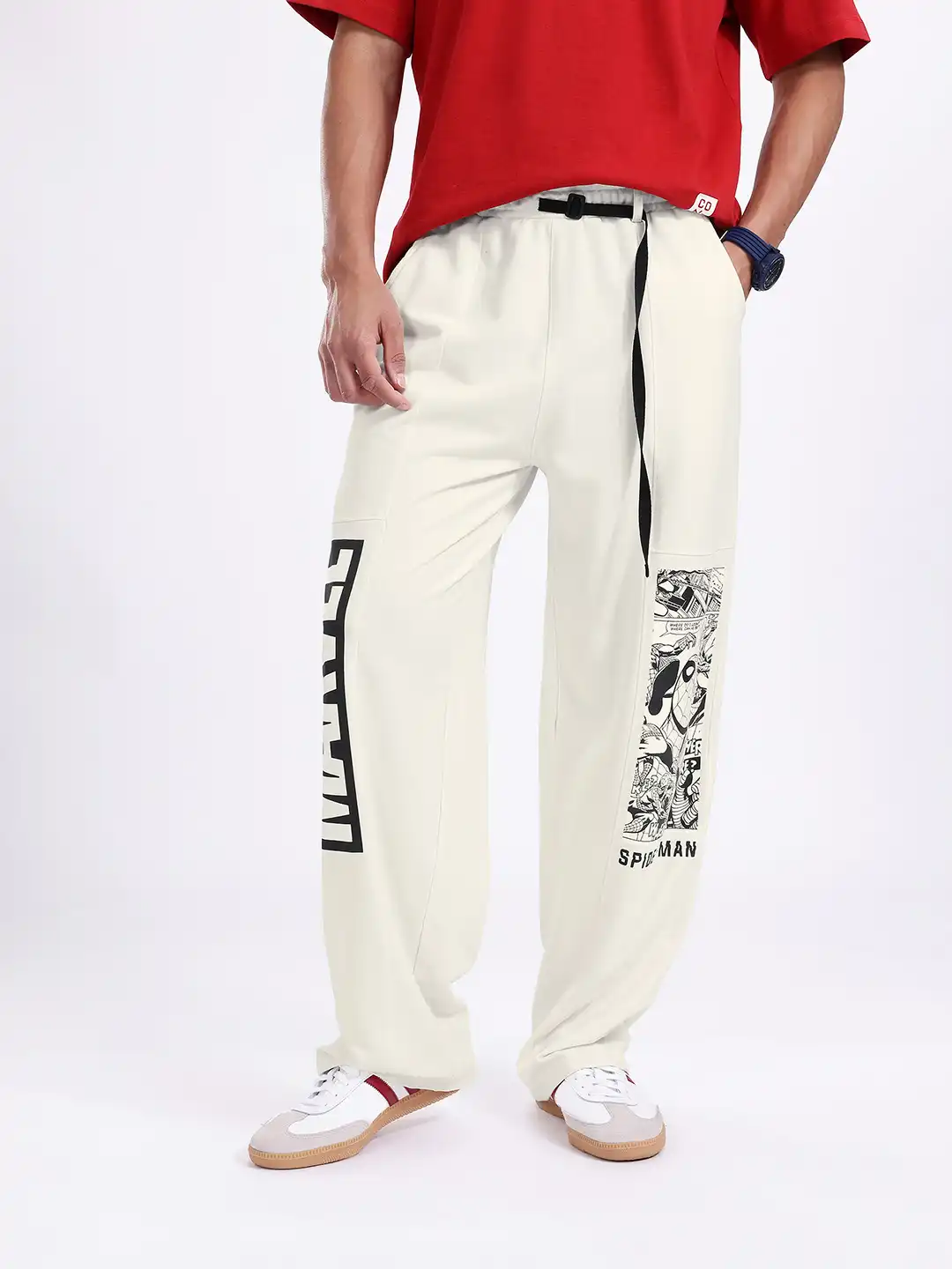Buy Kook N Keech Marvel Men Oversize Spider-Man Printed Track
