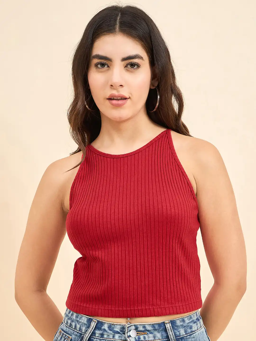 Buy Strong And Brave Tank Crop Top - Tops for Women 31768100 | Myntra