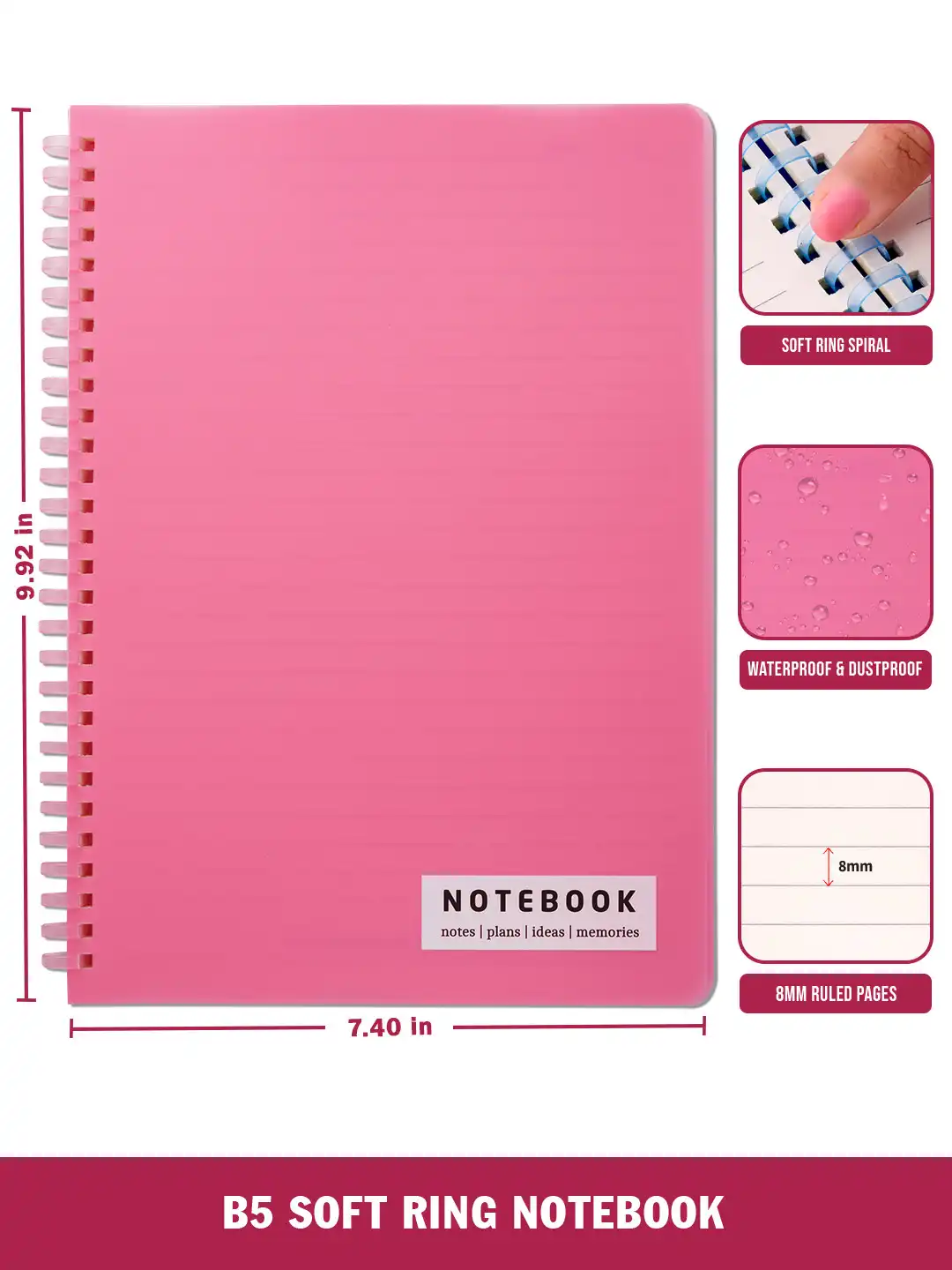Buy Doodle B5 Soft Wiro Notebook - Stationery for Unisex 31771144