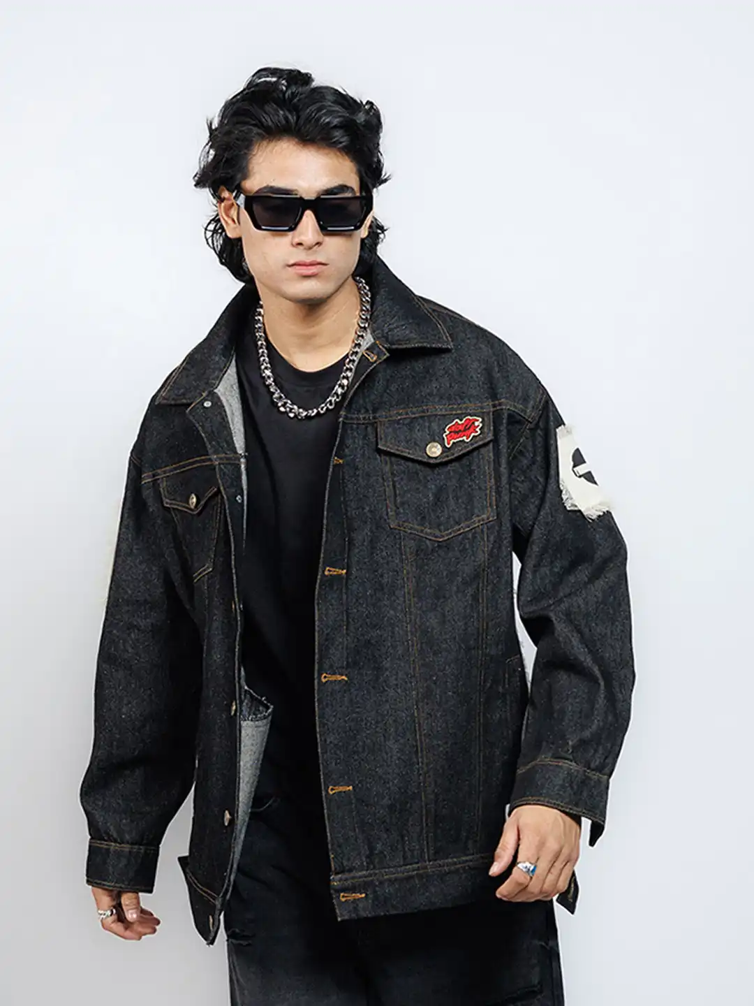 Buy FIBONACCI Men The Daft Punk Denim Jacket - Jackets for Men
