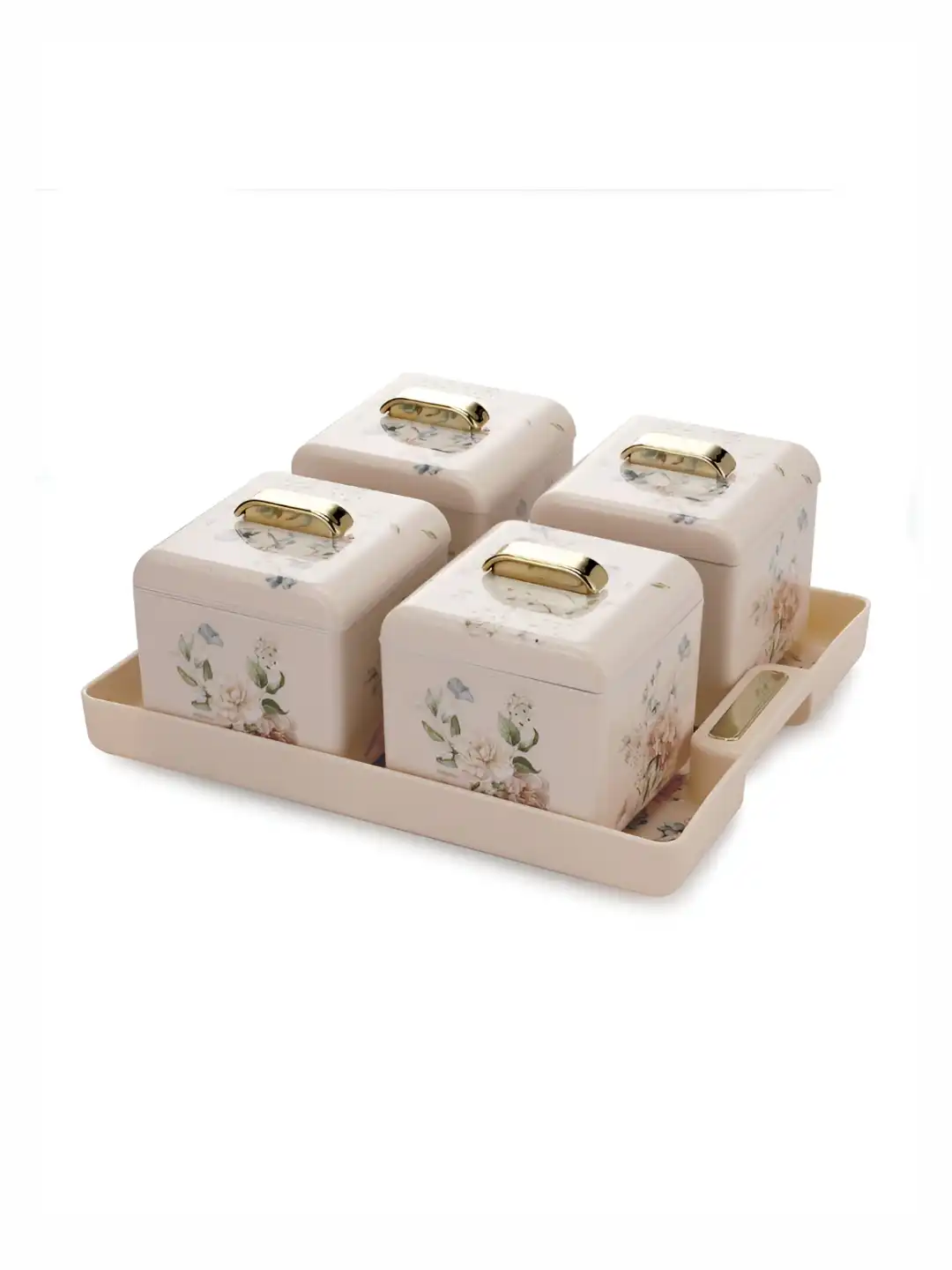 Buy Nayasa Miracle Set of 4 Beige Air Tight BPA Free Food Grade